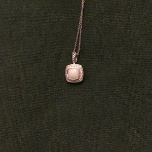 David Yurman White Agate and diamond pendant
